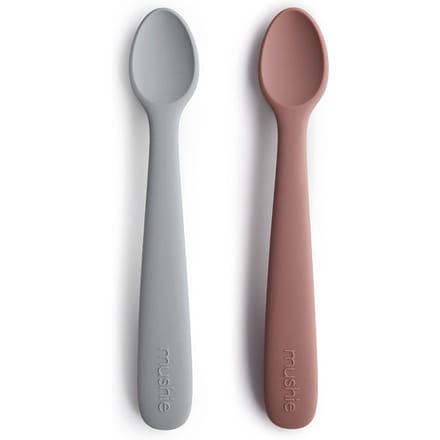 Mushie -  Siliconen Babylepels - Stone / Cloudy Mauve