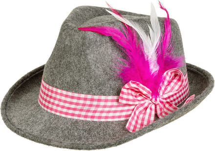 Boland - Hoed Wiesn roze - 58 - Volwassenen - Unisex - Bierfeest