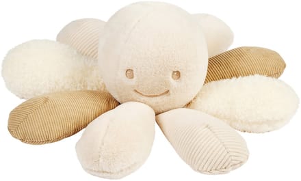 Nattou Lapidou Knuffel Octopus Rammelaar - 26 cm - Zand