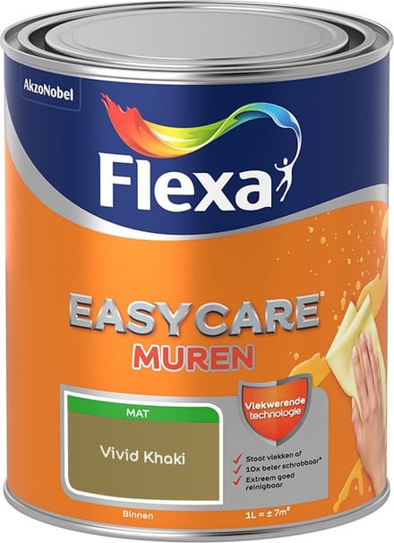 Flexa - Easycare Muren - Vivid Khaki - Mengverf - 1 L