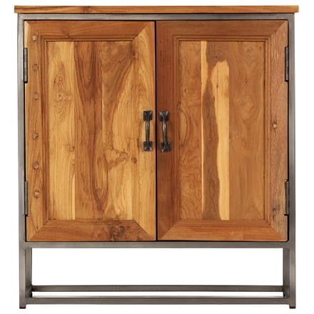 vidaXL - Dressoir - 65x30x70 - cm - gerecycled - teakhout - en - staal