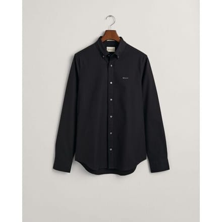 Gant Overhemd Slim Pinpoint Oxford Button Down Zwart / male
