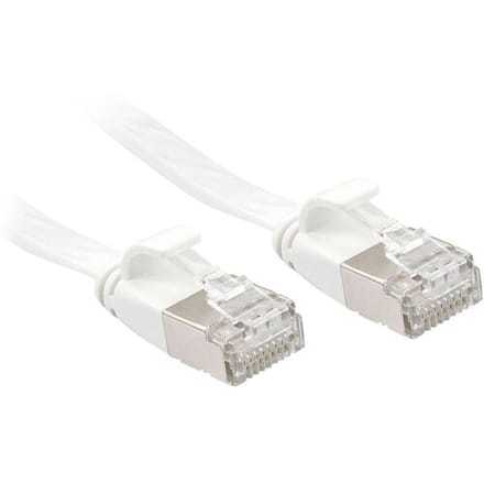 LINDY 47545 RJ45 Netwerkkabel, patchkabel CAT 6A U/FTP 10.00 m Wit Plat 1 stuk(s)