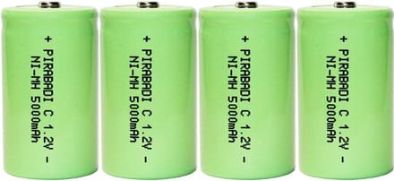 Oplaadbare C Batterijen - Set van 4 Accu's - Apparaten Voeden - Hoge Capaciteit 5000mAh - 12 Volt