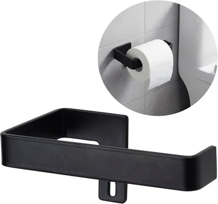 SKOGSVIKEN Zwarte toiletrolhouder, metalen wandhouder