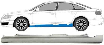 Volledige dorpel voor Audi A6 C6 2004-2010 / Links