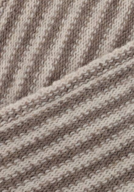 Notre-V Kaia Stripe Sjaals Dames - Taupe - Maat ONESIZE