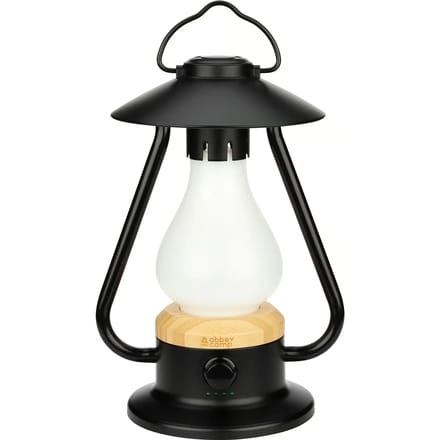 Abbey Camp Retro oplaadbare LED Lantaarn - OSLO-279 - Zwart