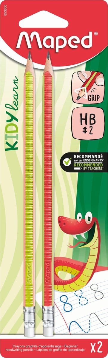 Maped potlood, met vlakgum, HB, 2 stuks op blister