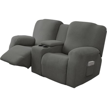 8 pièces/ensemble imperméable Housse de canapé inclinable 2 places Housse de canapé tout compris avec console centrale 2Seat Recliner cover