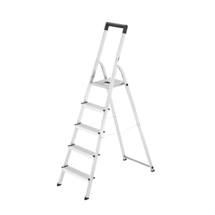 Hailo L40 Huishoudtrap met 5 Treden Aluminium
