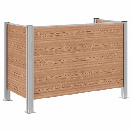 vidaXL - Afvalbak - Schutting - Bruin - 161 - x - 85 - x - 115 - cm - Aluminium - en - WPC