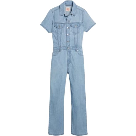 Levi's Dames Denim Korte Mouwen Jumpsuit (Blauw)