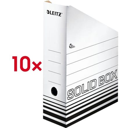 Leitz Solid 4607 4607-00-01 Tijdschriftencassette DIN A4 Wit, Zwart Karton (dun) 1 stuk(s)