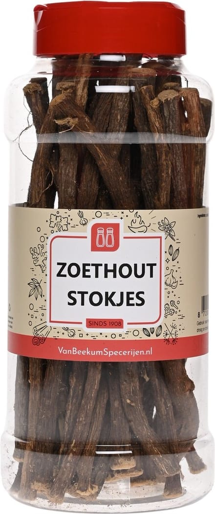 Van Beekum Specerijen - Zoethout Stokjes - Pot 200 Gram