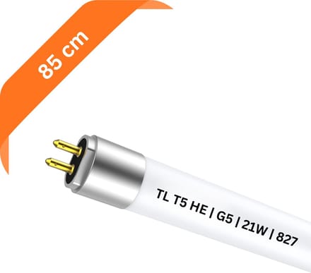 T5 TL Lamp 85 cm – 827 Warm Wit 2700K – 21W – G5 fitting – Ø 1.6 cm