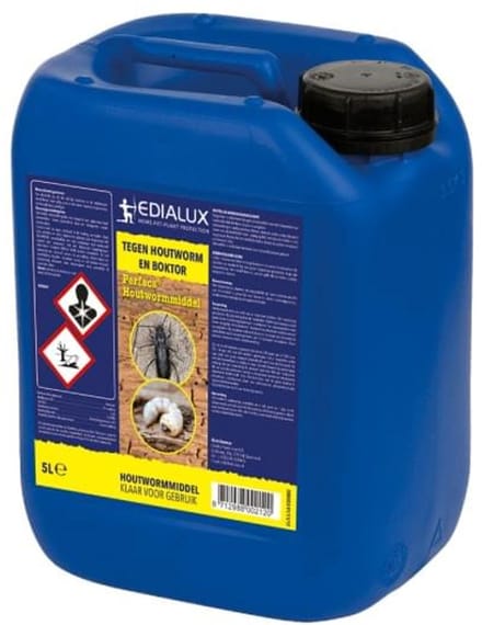 Edialux Perfacs houtwormmiddel tegen houtworm en boktor (5000 ml) - Effecttief Bestrijdingsmiddel