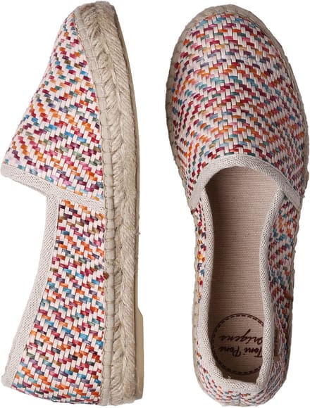 Platte espadrilles voor dames van raffia | ALMA-MS