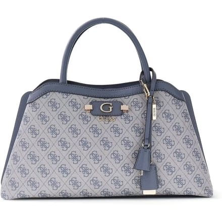 GUESS schoudertas handtas Lindsey Girlfriend Satchel Slate Logo blauwgrijs