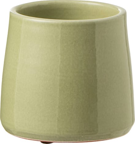 J-Line bloempot Rond - keramiek - groen - extra small - 2 stuks - Ø 13.5 cm