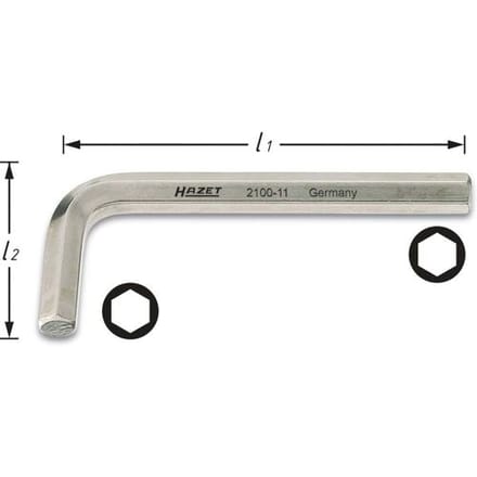 Hazet 2100-14 Haakse schroevendraaier Inbus 14 mm