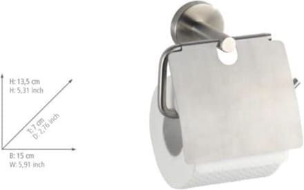 Wenko Toiletrolhouder 15 X 13,5 Cm Rvs Matzilver