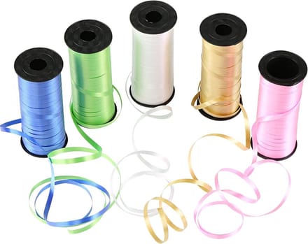 Kleurige Krullint voor Cadeaus, Ballon Sluitingen en Creatieve Knutselprojecten - 5 Rollen Decoratief Lint