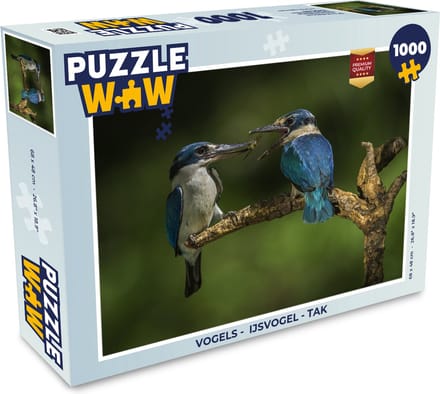 Puzzel Vogels - IJsvogel - Tak - Legpuzzel - Puzzel 1000 stukjes volwassenen