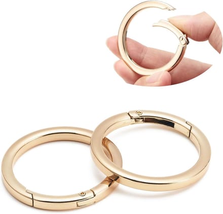 Karabijnhaak Set - Ronde Clips - Handtas Maken - Trigger Spring Ontwerp - 32mm - Goud