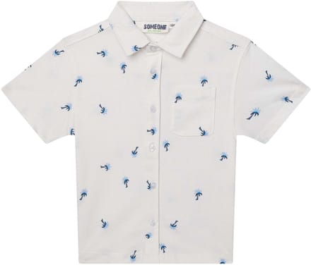 Someone - Jongens hemd - Maat 122 - Jongens - wit -