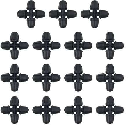 Dailygoods- Irrigatieconnectoren 15 Stuks - 4-Weg Slangvergrendeling