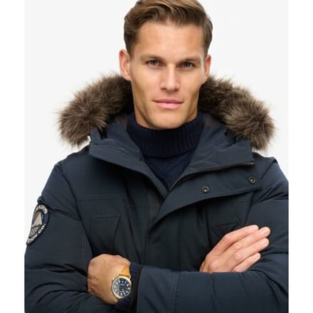 Superdry - Everest Parka Jas Met Imitatiebont - Heren - Gewatteerde jassen