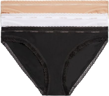 Calvin Klein dames bikini (3-pack) - heupslip - wit - zwart - beige