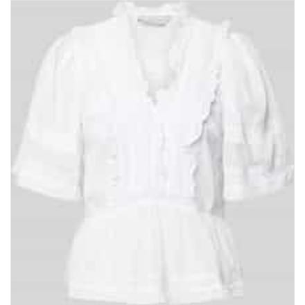 Blouseshirt met gehaakt kant model 'Evienne'