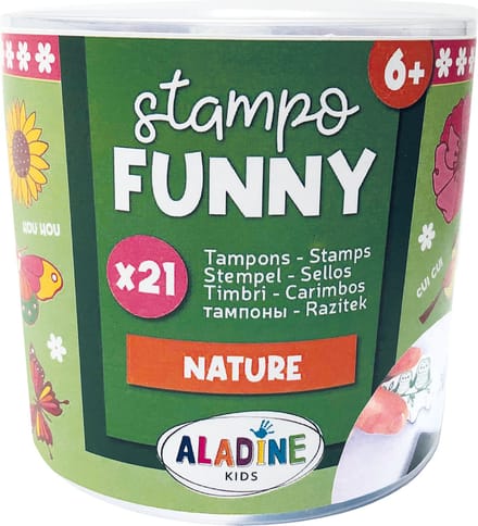 Aladine Aladine Stempel Set Stampo Funny Natuur 21 stuks