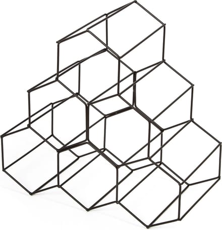 Compactor hexagon wijnrek - Zwart - Decoratief