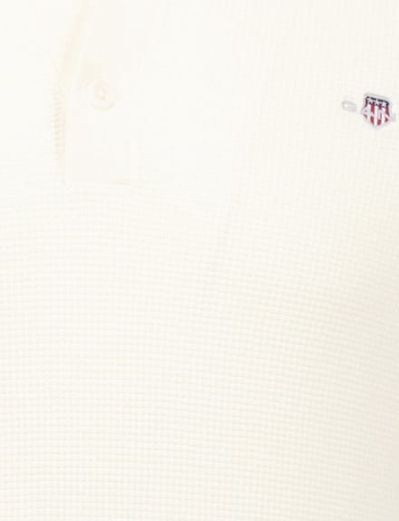 Gant poloshirt korte mouw creme