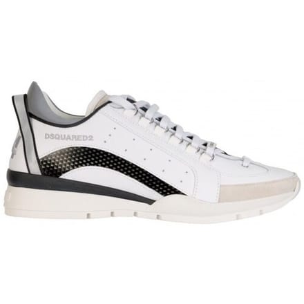 DSQUARED2 luxe Italiaanse sneakers schoenen bianco - Maat: 41 white