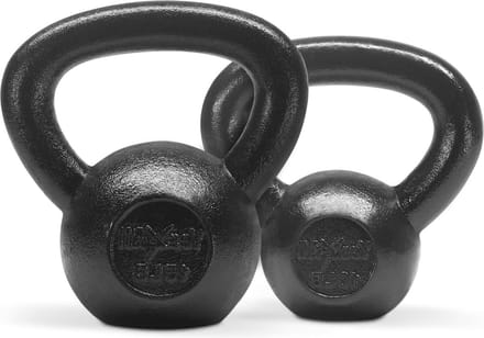 Verstelbare gietijzeren kettlebell sets voor full-body workout - 10 en 15 lbs