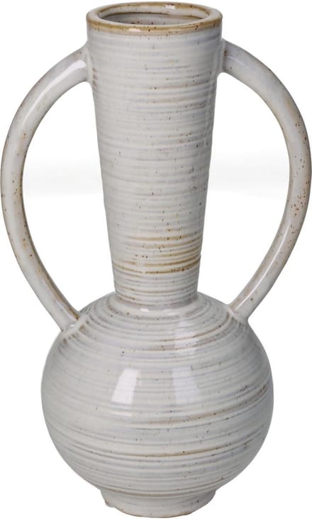Vaas fijn aardewerk beige 14,5x11x23,6 cm HD Collection