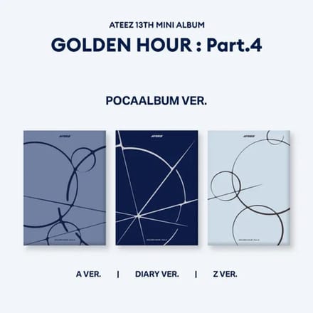 Selecteer POB POCAALBUM Ver ATEEZ 13e Mini Album GOLDEN HOUR Deel 4 No POB SET gray