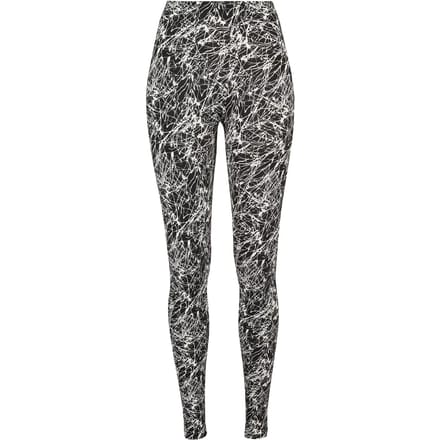 Urban Classics - Soft AOP blackpaint Legging - XS - Zwart/Wit