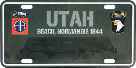 Nummerplaat Utah Beach Normandie 1944