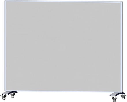 IVOL Mobiele Scheidingswand 160x120 cm - Akoestisch paneel - Whiteboard - Licht Grijs