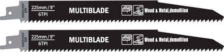 Multiblade Reciprozaagblad BIM MBR910DF Hout & Metaal 255 mm 2 stuks