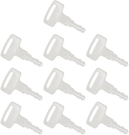 Dailygoods- Ontsteking Sleutels 10-delige Set - Compatibel met Manitou - Compatibel met Wacker Neuson - Stalen Sleutels - Sleutelcode 6896 - Eenvoudige Plug-in Fit