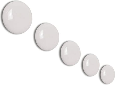 SMIT VISUAL Glasbordmagneten - Magneten - wit - extra sterk - 5 stuks