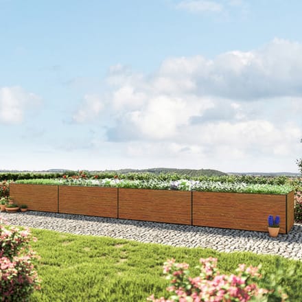 771 x 77 x 77 cm Moestuinbak Kingsize Daniela, Laklaag met houtoptiek