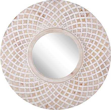 POMARO - Wandspiegel - Lichtbruin - Dennenhout