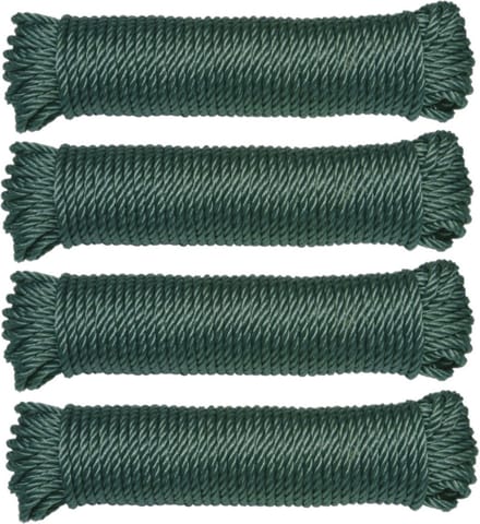 AMIG paracord touw - 4x - 20 meter - D5mm - 110kg - polypropyleen - groen